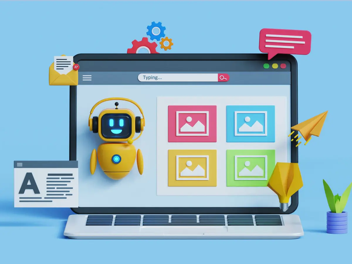 Website with AI chatbot widget